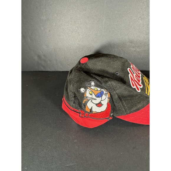 Vintage Chase Authentics Kelloggs Racing Hat Cap Black Red‎ Snapback Adjust READ - Picture 3 of 6